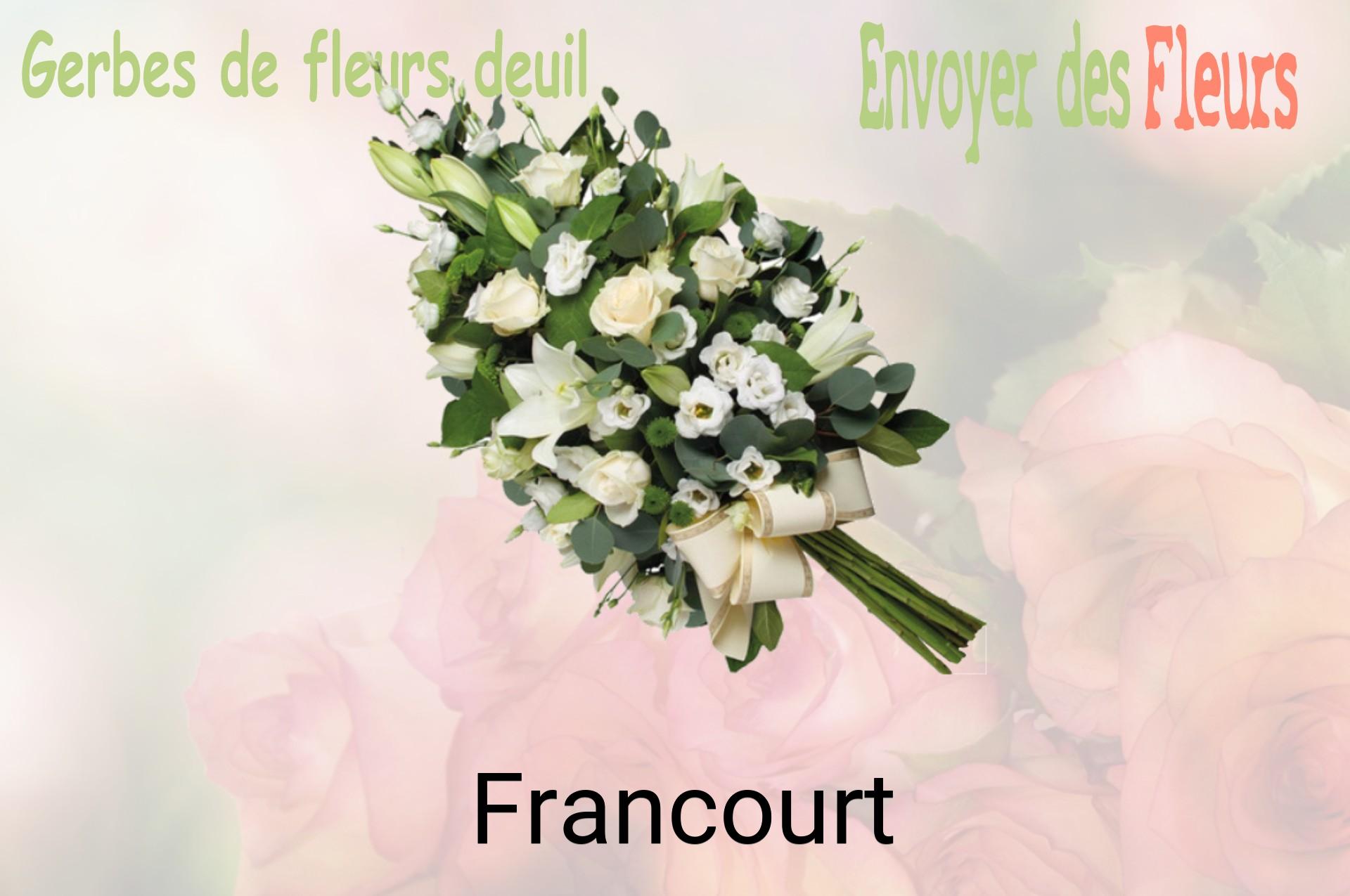 Gerbe de fleurs de deuil livrée à Francourt